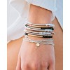 SHINE by Sterling Forever Mint Beaded Disk Stretch Bracelet Gold - 2 of 3