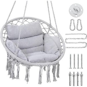 SweDrea Grey Hanging Swinging Chair with Medium Cushion - 1 of 1
