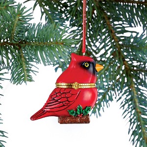 Collections Etc Hand Painted Trinket Christmas Ornaments with Opening Compartment for Small Gifts - 1 of 4