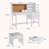Kids Desk and Chair Set, Wooden Study Table with Adjustable Tilt Desktop, Drawers & Cork Board - Children School Learning Desk Set for Kids Ages 3-8 - 2 of 4