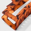 Jumbo Matte Tort Claw Hair Clip - Universal Thread™ Brown: Tortoise Print Styling Accessory - 2 of 2