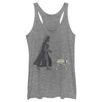 Men's Star Wars Darth Vader At-at Walking The Dog T-shirt - Beige - 2x ...