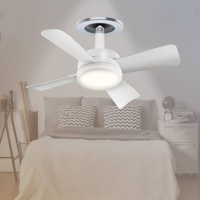 Bright White 6" LED Ceiling Fan with Remote and 4 Blades