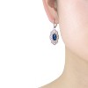 Guili Sterling Silver White Gold Plated Drop Earrings with Colored CZ, a classic jewelry piece that brings elegance and sparkle to any look - 2 of 3