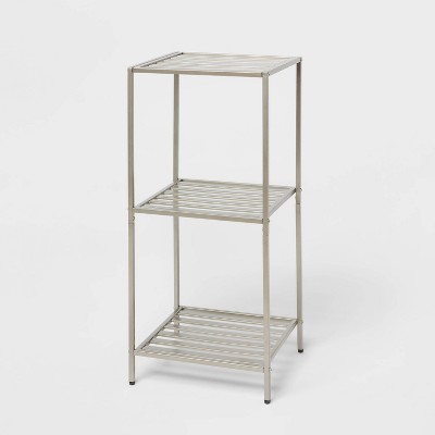 19.75 Floating Glass Bathroom Wall Shelf Chrome - Danya B. : Target