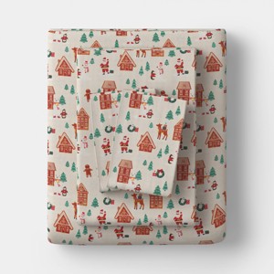 Christmas Cotton Sateen Sheet Set - Wondershop™ - 1 of 2
