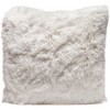 Chanasya Solid White Longfur Fuzzy Faux Fur Square Throw Pillow Covers - 2 Pieces - 18" x 18” - 4 of 4