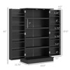 FONTOI 41" Kitchen Pantry Storage Cabinet, Freestanding Cabinet with 12 Shelves, 5-tier Shelving&Adjustable Shelves, Black, 11.8"*40.9"*23.6" - 3 of 4