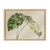 Kate and Laurel Blake Spotted Leaves Neutral Framed Printed Glass by Emily Marie Watercolors, 18x24, Natural - 2 of 4