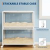 Hamster Cage, Metal Guinea Pig Cage with Acrylic Sides, Chew-Proof Dual Door Small Animal Habitat, Stackable Design Rat, Gerbil Cage - 3 of 4