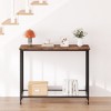 Console Table, Narrow Entryway Table, Narrow Console Table, Behind Couch Table, End Table with Glass Shelf and Metal Frame - 3 of 4