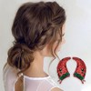 Unique Bargains Christmas Santa Hat Hair Clips for Christmas 2.17"x1.18"x3.54" 1 Pair - 2 of 4