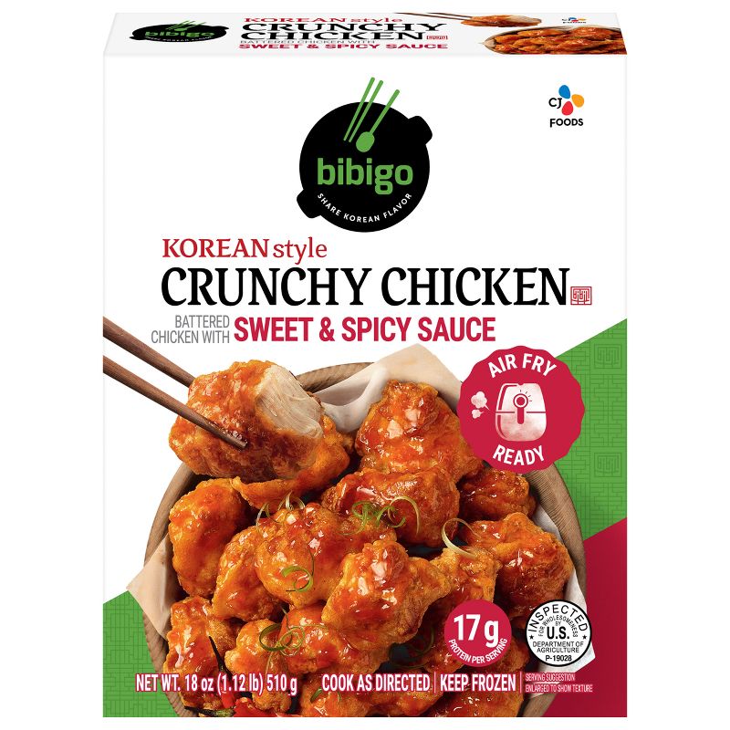 Bibigo Frozen Korean Style Crunchy Chicken Sweet &#38; Spicy Sauce - 18oz/6ct, 1 of 13