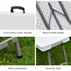 SKONYON 6 ft Plastic Folding Bench Portable Indoor Outdoor Bench, White - image 4 of 4