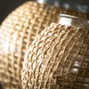 9.25"H Sullivans Woven Rattan And Glass Vases Set of 2, Natural - 2 of 4
