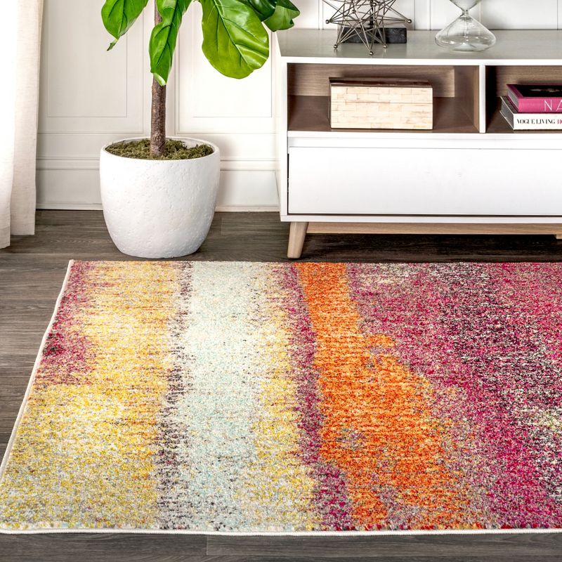 Contemporary POP Modern Abstract Vintage Area Rug - JONATHAN Y, 6 of 14