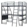 Twin Size Loft Bed with 4 Layers of Shelves and L-shaped Desk - 4 of 4