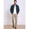 INSPIRE CHIC Men's Lined Stand Collar Full Zip Up Lined Formal Golf Jacket - 2 of 4