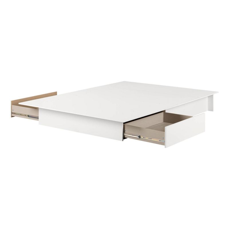 Queen Fusion 2 Drawer Platform Bed Pure White - South Shore, 1 of 9