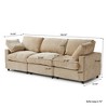 Cloud Sectional Couches for Living Room,100.5" Convertible Love Seat, 3 Seater Modular Sectional Sofa,Deep Seater Furniture Sets - 3 of 4