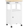 vidaXL Kitchen Trolley MONZA 18.9 in.x15.7 in.x35.4 in. Solid Wood Pine - 2 of 4