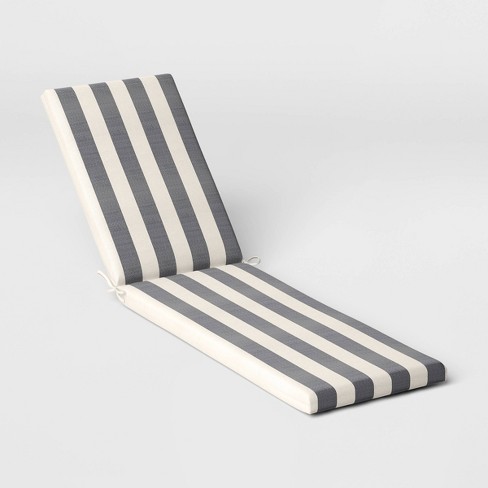 Black and white outdoor chaise cushions sale