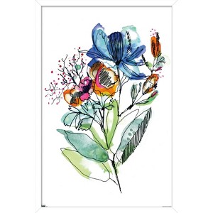 Trends International Cayena Blanca - Flowers Framed Wall Poster Prints - 1 of 4