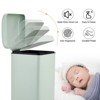 8 Gallon Trash Can, Stainless Steel Kitchen Waste Bin, 30L High-Capacity Hands Free Garbage Can Heavy Duty Brushed for Home Kitchen Bathroom - 4 of 4