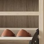 3 drawers and 1 door, natural wood color