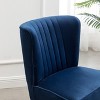 Okak Velvet Modern Accent Chair with Comfy Upholstery Deep Cushions Elegant Armchair with Solid Wood Legs for Living Room Reading Room - 3 of 4