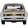 1966 Pontiac GTO Martinique Bronze Metallic with Black Top 1/87 (HO) Scale Diecast Model Car by Oxford Diecast - 4 of 4