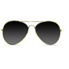 Gold Dark Aviator Sunglasses Shades- 70s Style Adult Aviators Costume Glasses - 1 Pair - 2 of 4