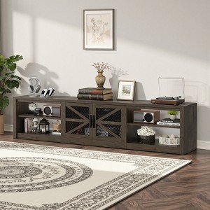 Belord TV Stand with LED Lights for TVs up to 90", Media Console with Adjustable Shelf for Living Room - 1 of 4