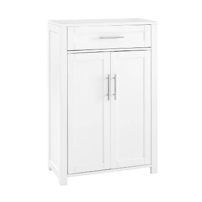 White Shaker-Style Living Room Cabinet with Adjustable Shelving