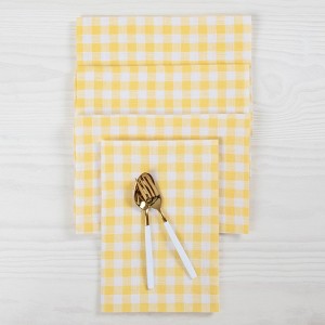 Solino Home Linen Gingham Dinner Napkins - 1 of 4
