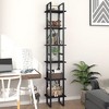 vidaXL 6-Tier Book Cabinet Black 15.7"x11.8"x82.7" Chipboard - 3 of 4