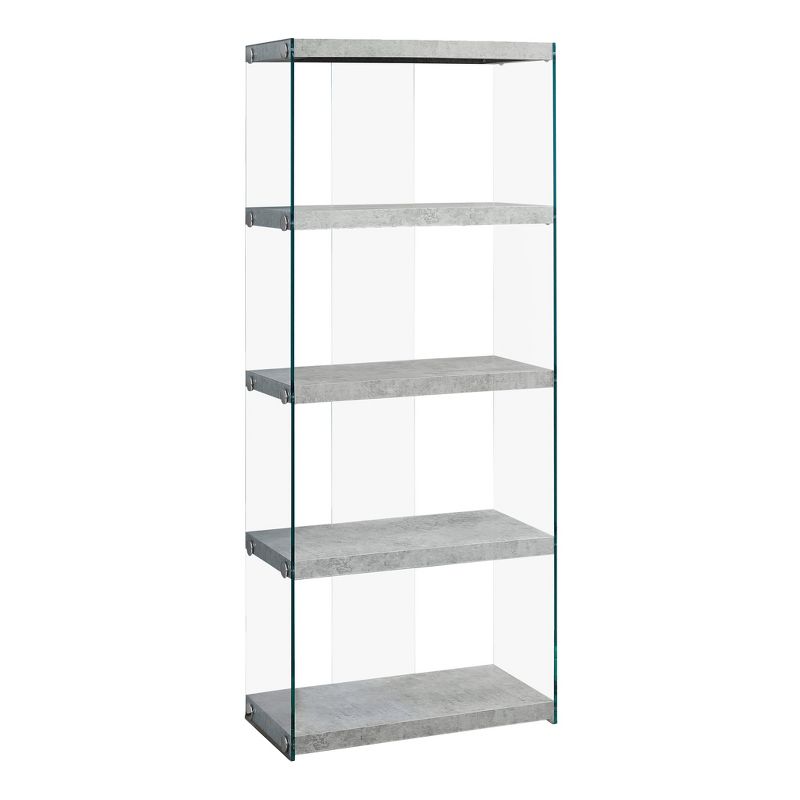 Hollow Core/Tempered Glass Bookcase - EveryRoom, 1 of 6