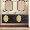 ModernLuxe 30" Mid-Century Bathroom Vanity with Ceramic Sink, 2 Drawers & Soft-Close Door, Black - 4 of 4