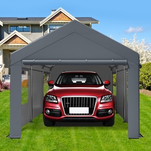 Carport, Car Canopy, Portable Garage, Easy to Assemble, Carport Canopy 10x20FT Heavy Duty for Car, Bike, Boat, Party - 1 of 4