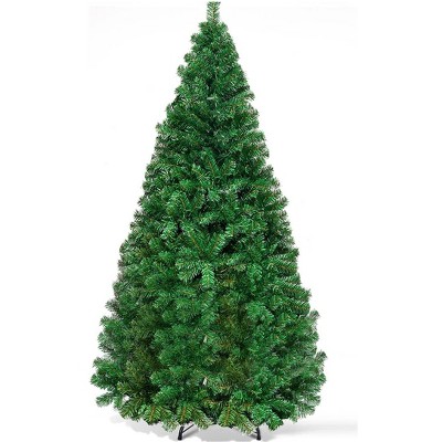 6ft PVC Artificial Christmas Tree with Foldable Metal Base Indoor Outdoor Use, Green