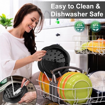 Maison Large Chicken Breast Shredder Tool Twist Black Orange & Red - Thumbnail 5