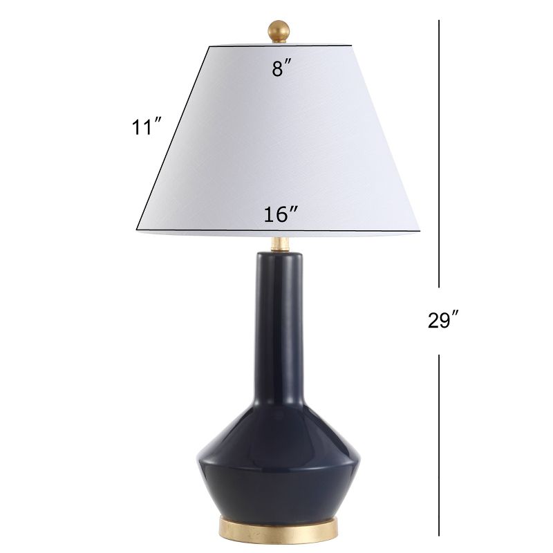 29&#34; Ceramic/Metal Copenhagen Table Lamp (Includes LED Light Bulb) Blue - JONATHAN Y, 5 of 6