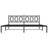 vidaXL Metal King Bed Frame with Headboard - 76"x79.9" - Black Steel Construction for Bedroom Furniture - 4 of 4