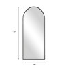 VYNXARIA 57"x20" Black Arched Full-Length Mirror - Wall-Mountable or Freestanding - 4 of 4