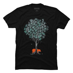 Men's Design By Humans Wild Bear Scratching Tree By radiomode T-Shirt - 1 of 2