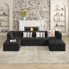 Single seat sofa Compressed Sectional Sofa Modern Minimalist Style Corduroy Couch, Sleeper Sofa for Living Room, Bedroom - 2 of 4