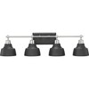 Progress Lighting Bramlett 4-Light Bath Vanity, Brushed Nickel, Metal Reflector Shades - 4 of 4