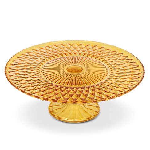 Ribbed Large Glass Cake Stand Clear - Threshold™ : Target