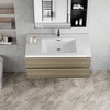 Christopher Knight Home Moulton Modern Wall-Mounted Wood Bathroom Storage Vanity with Resin Top Basin and 2 Drawers - 2 of 4