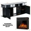 Costway 63'' Fireplace TV Stand W/18'' 1500W Electric Fireplace up to 70'' Black - 2 of 4